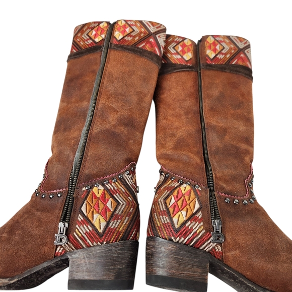 Old Gringo Double D Ranch Dream Weaver Suede Leather Western Boot Womens Size 10 - Picture 13 of 16